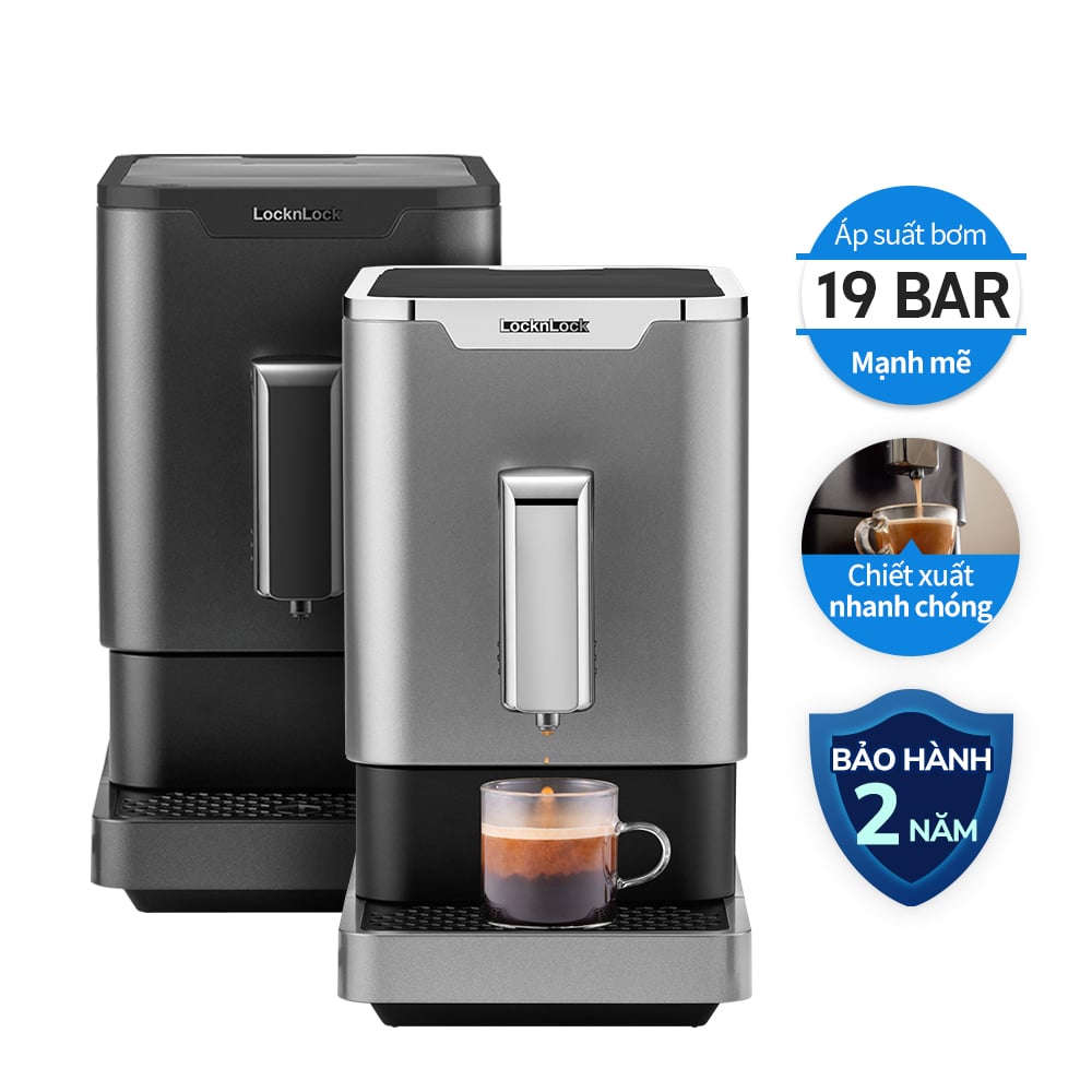 Máy pha cà phê LocknLock Espresso Machine 220V, 50Hz, 1235W -  EJC636
